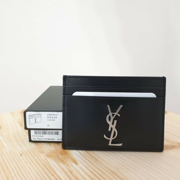 Saint Laurent Monogram Cardholder Wallet - Black - Picture 3 of 4